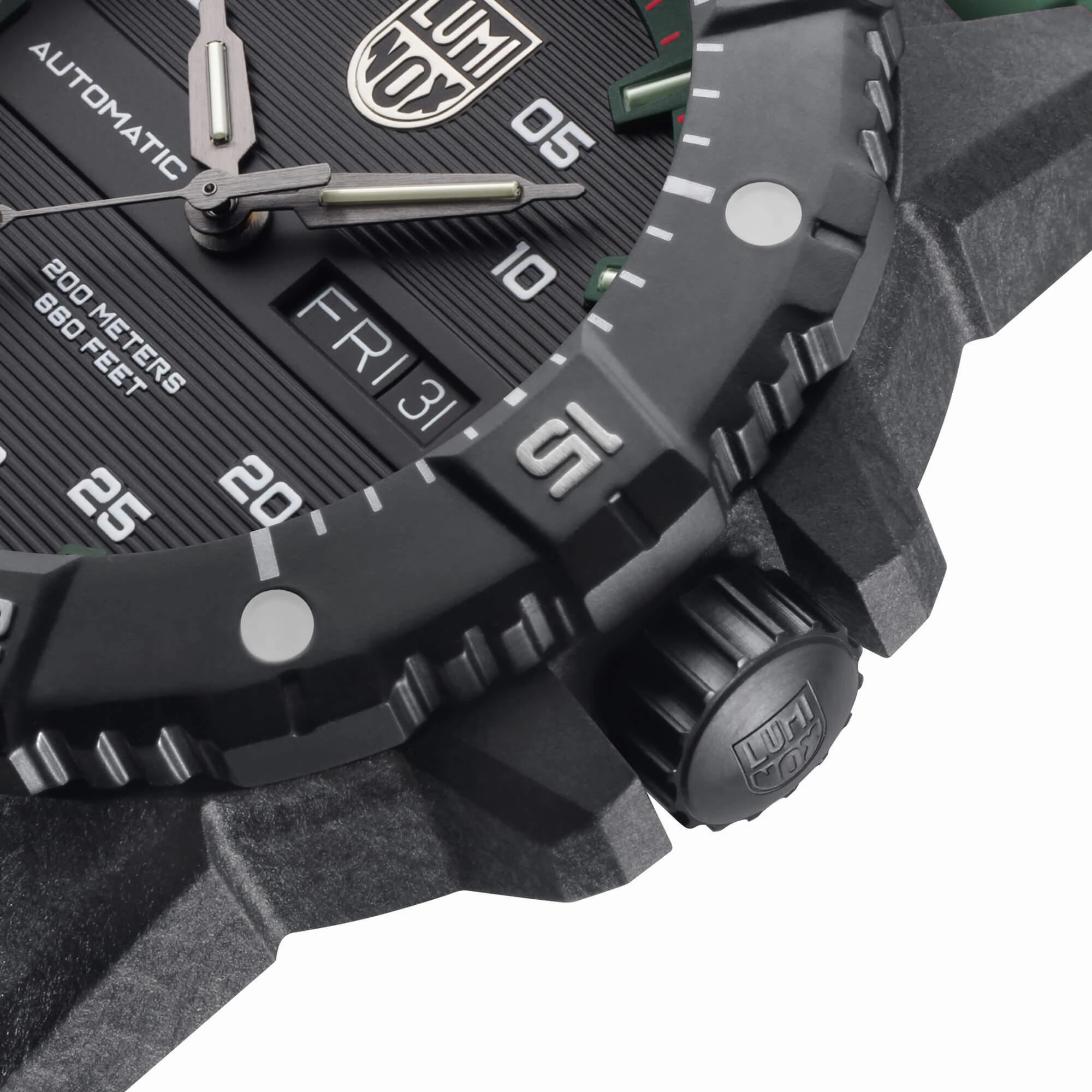 Luminox Men's Watch - Master Carbon Seal Automatic Black Dial Green Strap | XS.3877