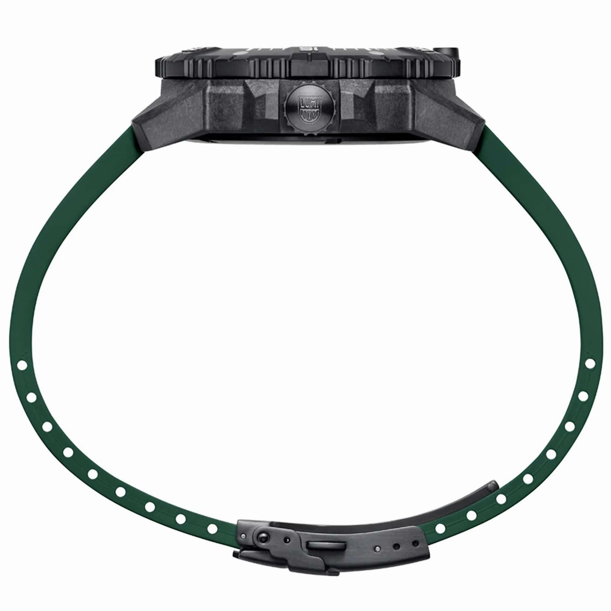 Luminox Men's Watch - Master Carbon Seal Automatic Black Dial Green Strap | XS.3877