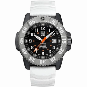 Luminox Men's Watch - Mil-Spec Quartz Black Dial White Rubber Strap | XL.3359.SET