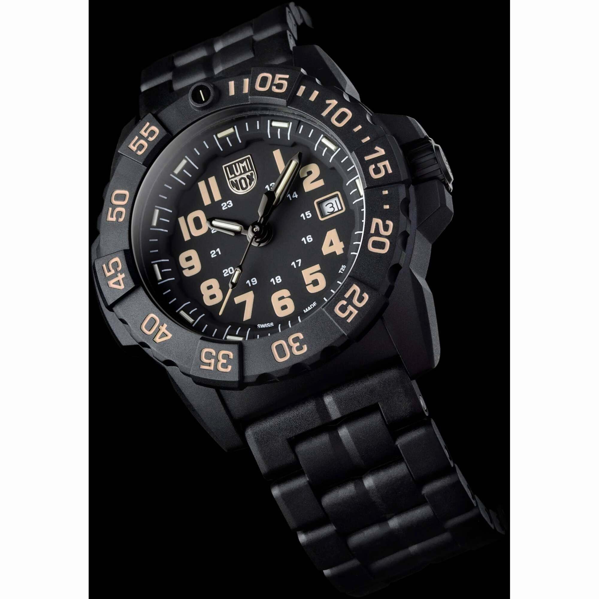 Luminox Men's Watch - Navy Seal 3500 Series Black Dial CARBONOX Strap | XS.3510