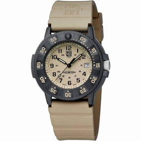 Luminox Men's Watch - Navy SEAL Quartz Beige Dial Silicone Strap | XS.3010.EVO.S
