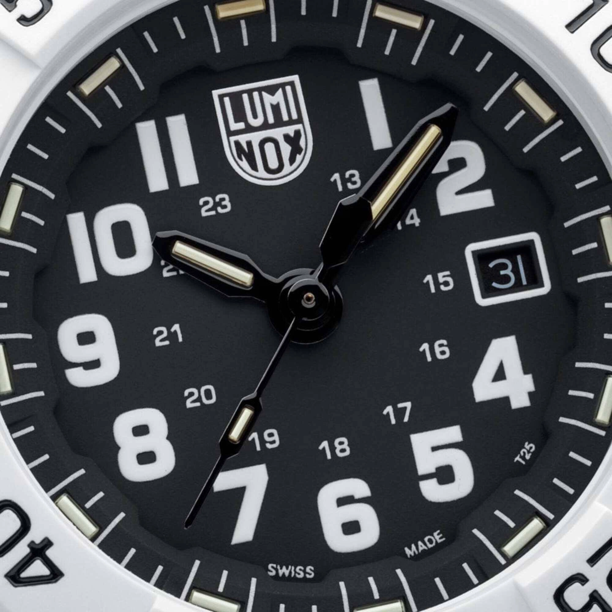 Luminox Men's Watch - Navy Seal Quartz Black Dial White Rubber Strap | XS.3507.WB
