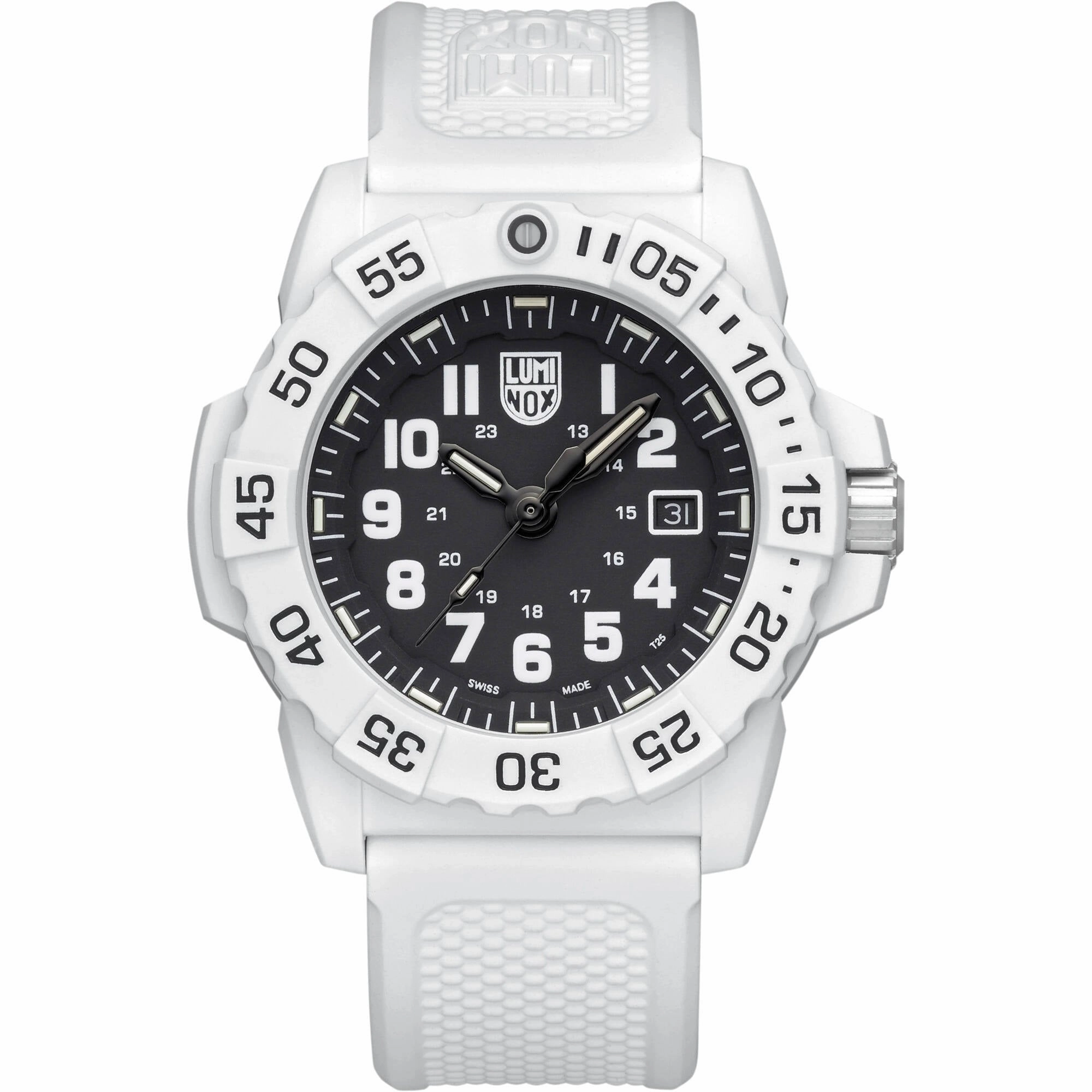 Luminox Men's Watch - Navy Seal Quartz Black Dial White Rubber Strap | XS.3507.WB