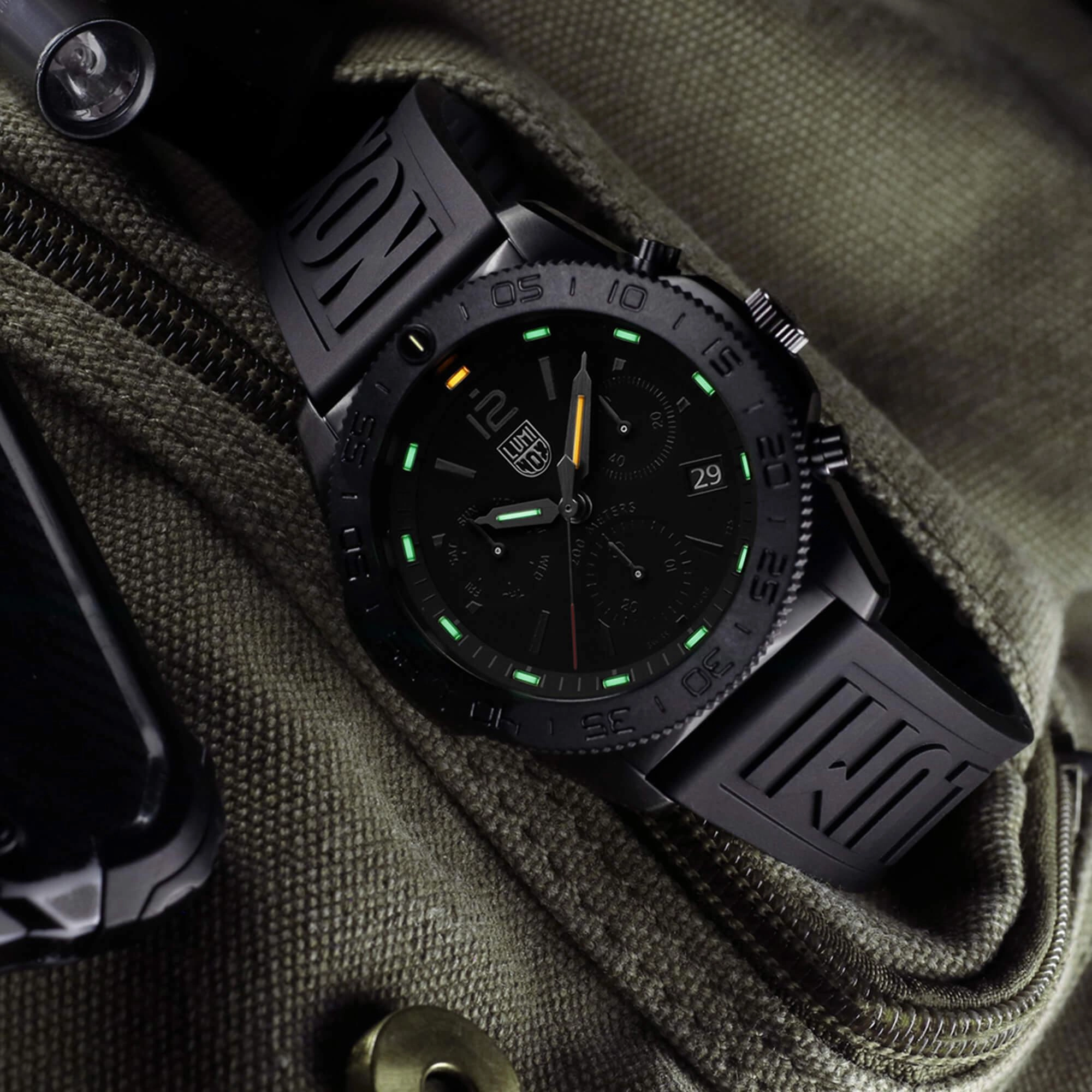 Luminox Men's Watch - Pacific Diver Chronograph Black Dial Rubber Strap | XS.3141.BO