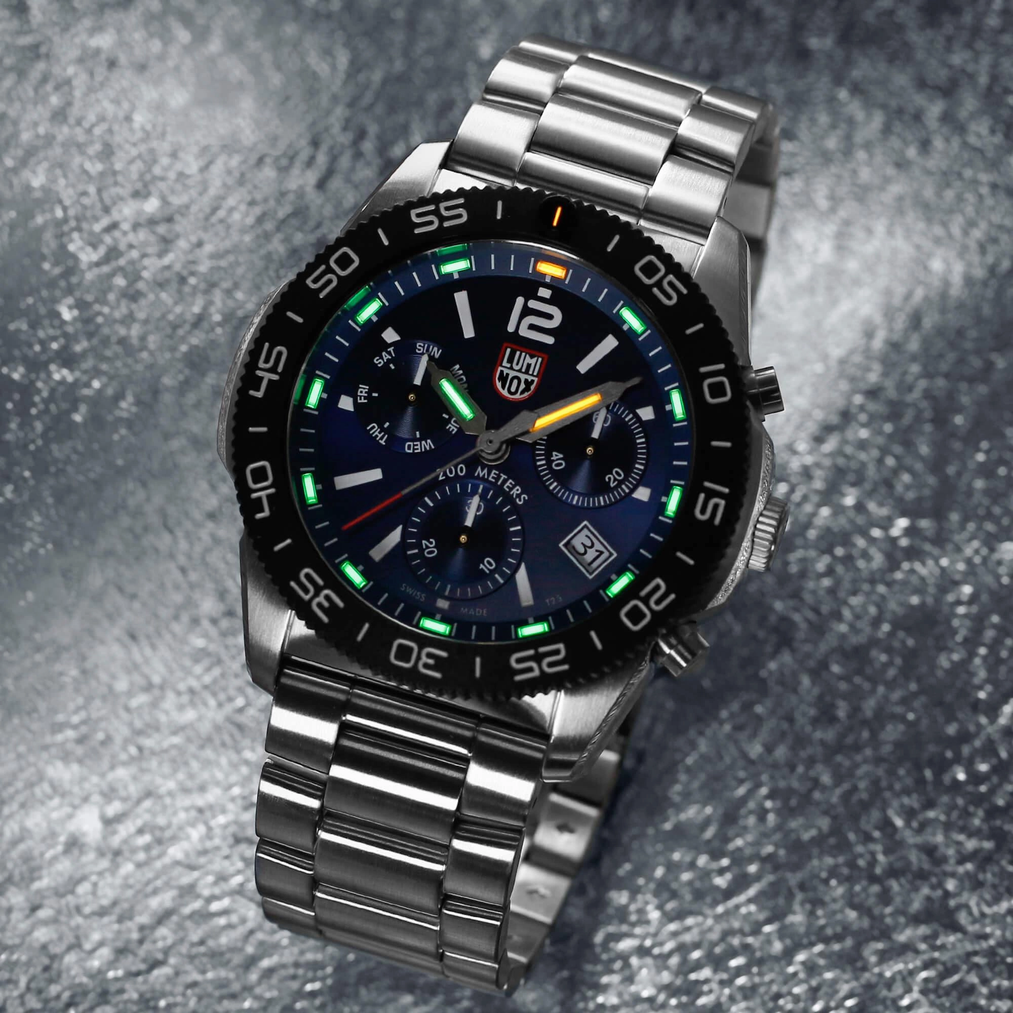 Luminox Men's Watch - Pacific Diver Swiss Quartz Chrono Blue Dial Bracelet | XS.3144