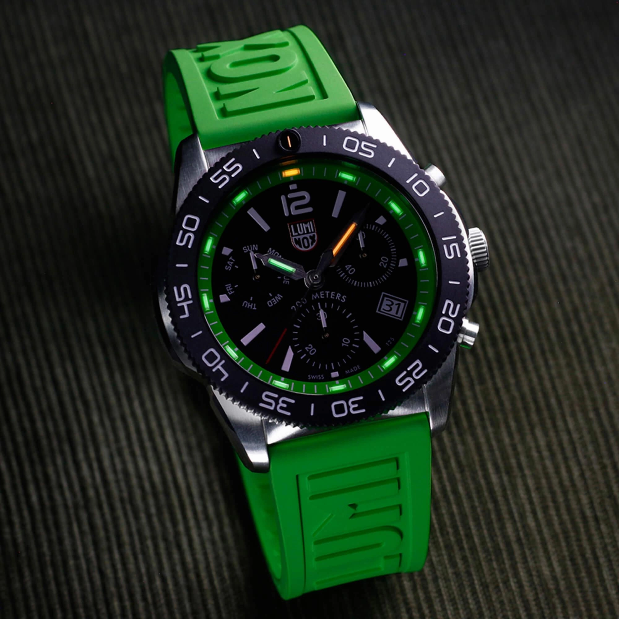 Luminox Men's Watch - Pacific Diver Swiss Quartz Chronograph Green Strap | XS.3157.NF