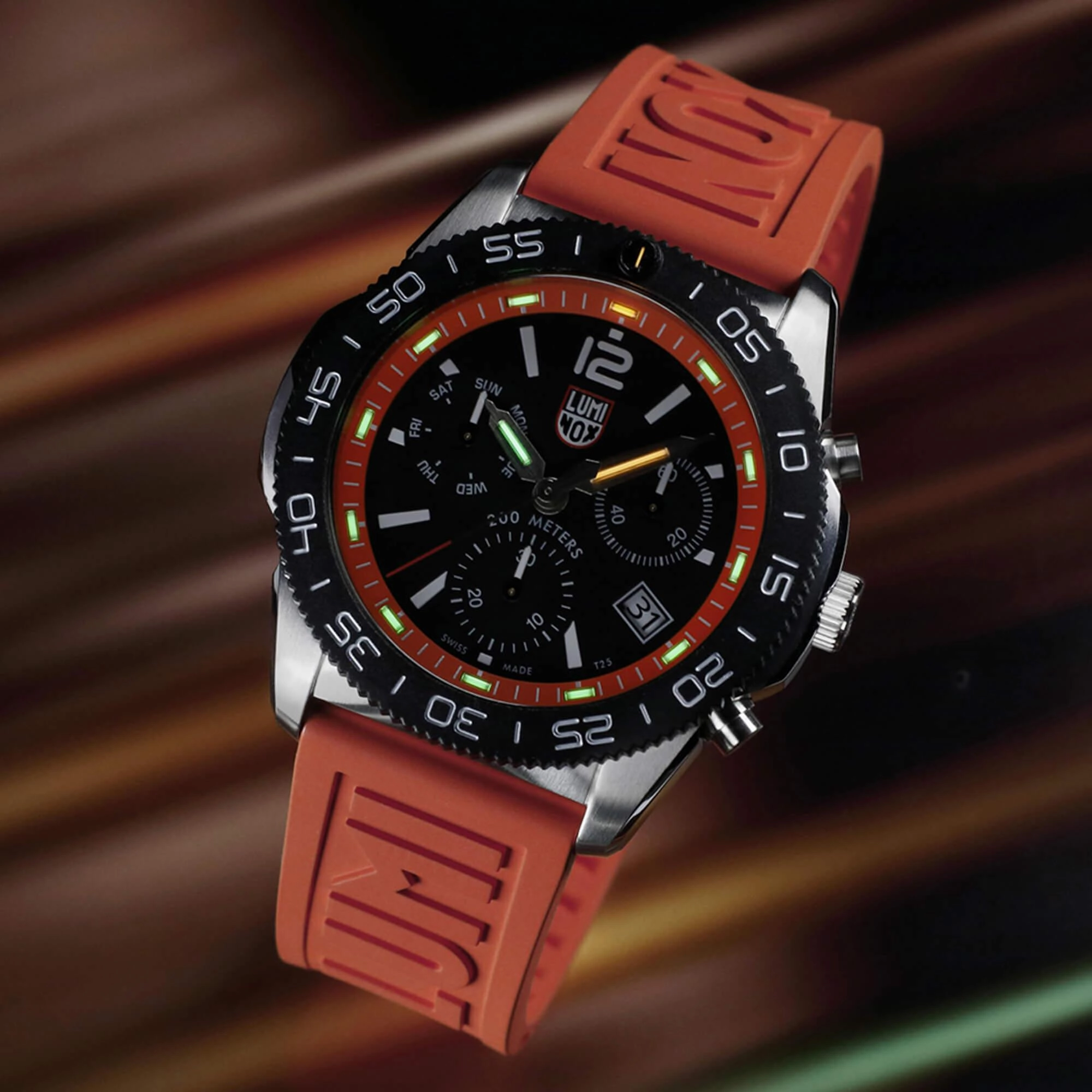 Luminox Men's Watch - Pacific Diver Swiss Quartz Chronograph Orange Strap | XS.3149