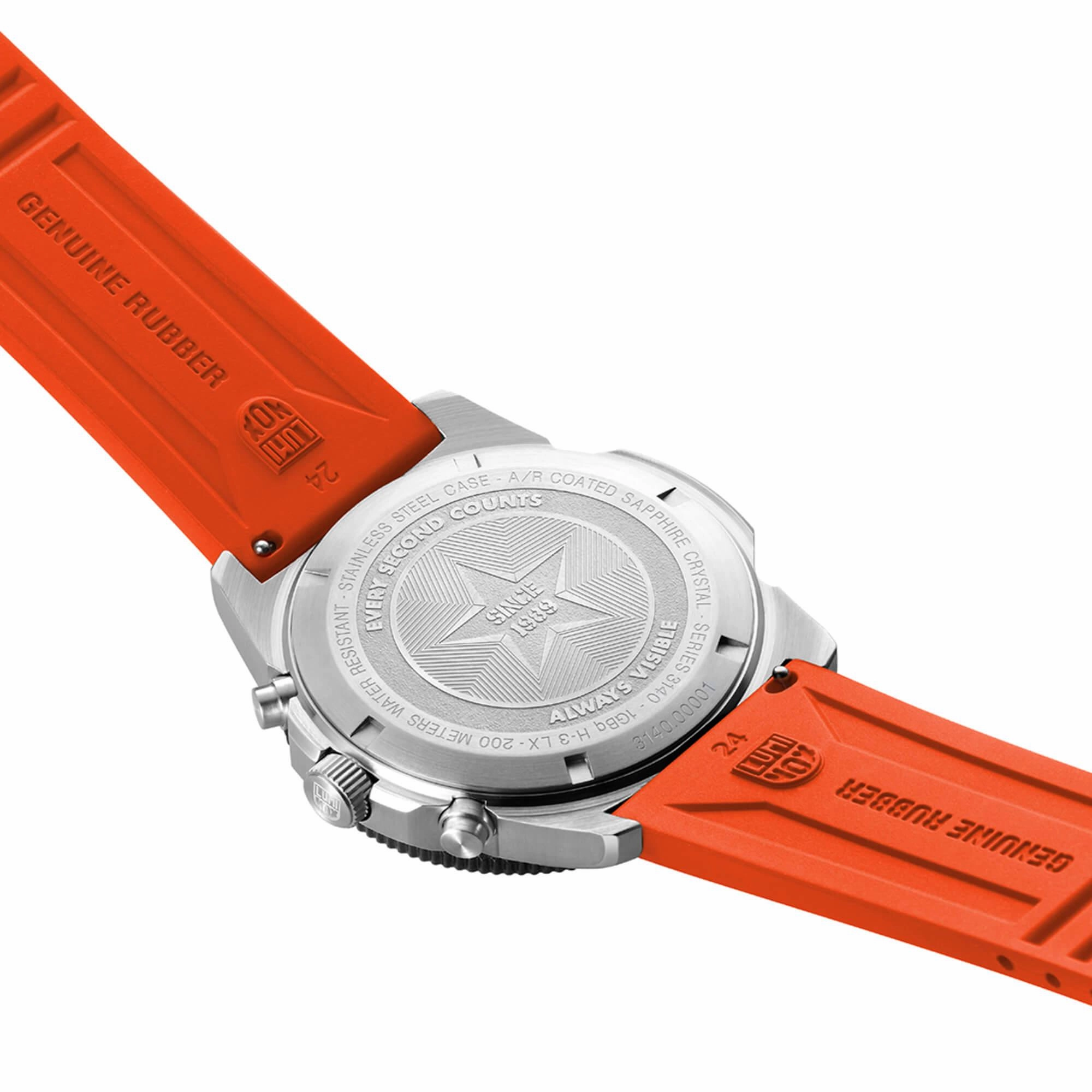 Luminox Men's Watch - Pacific Diver Swiss Quartz Chronograph Orange Strap | XS.3149