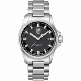 Luminox Men's Watch - Recon Date Black Dial Silver Steel Bracelet Quartz | XL.1832