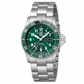 Luminox Men's Watch - Sport Timer Automatic Green Dial Steel Bracelet Dive | XS.0937