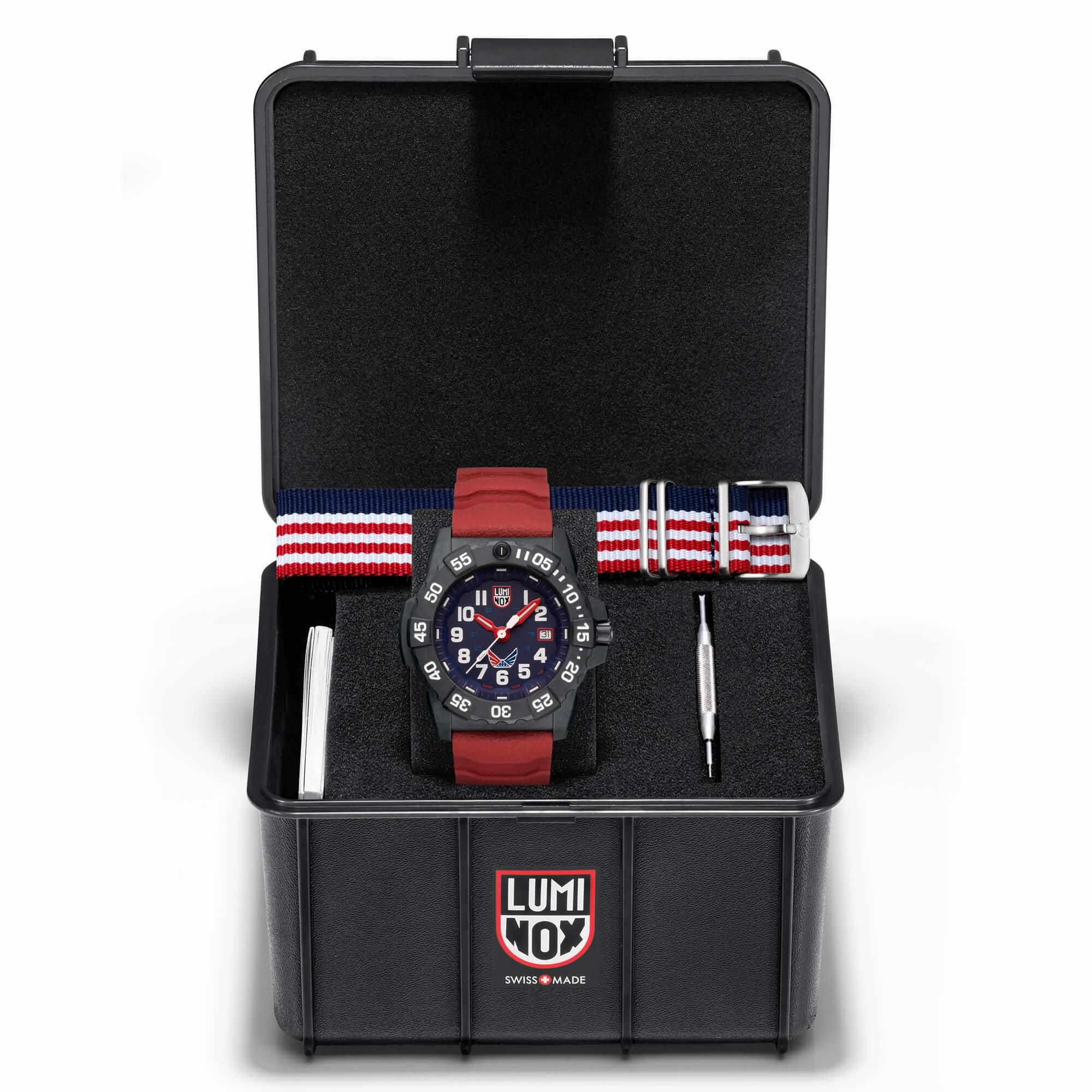 Luminox Men's Watch - X Volition Navy Seal Dive Red Rubber Strap | XS.3501.LM.VO.SET