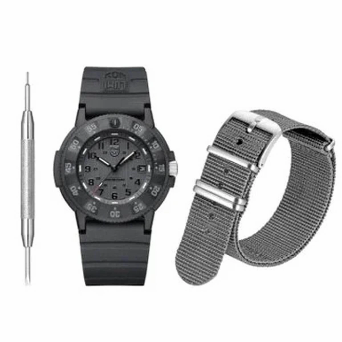 Luminox Men's Watch Set - Sea Navy Seal Black Dial Rubber Strap | 3001.EVO