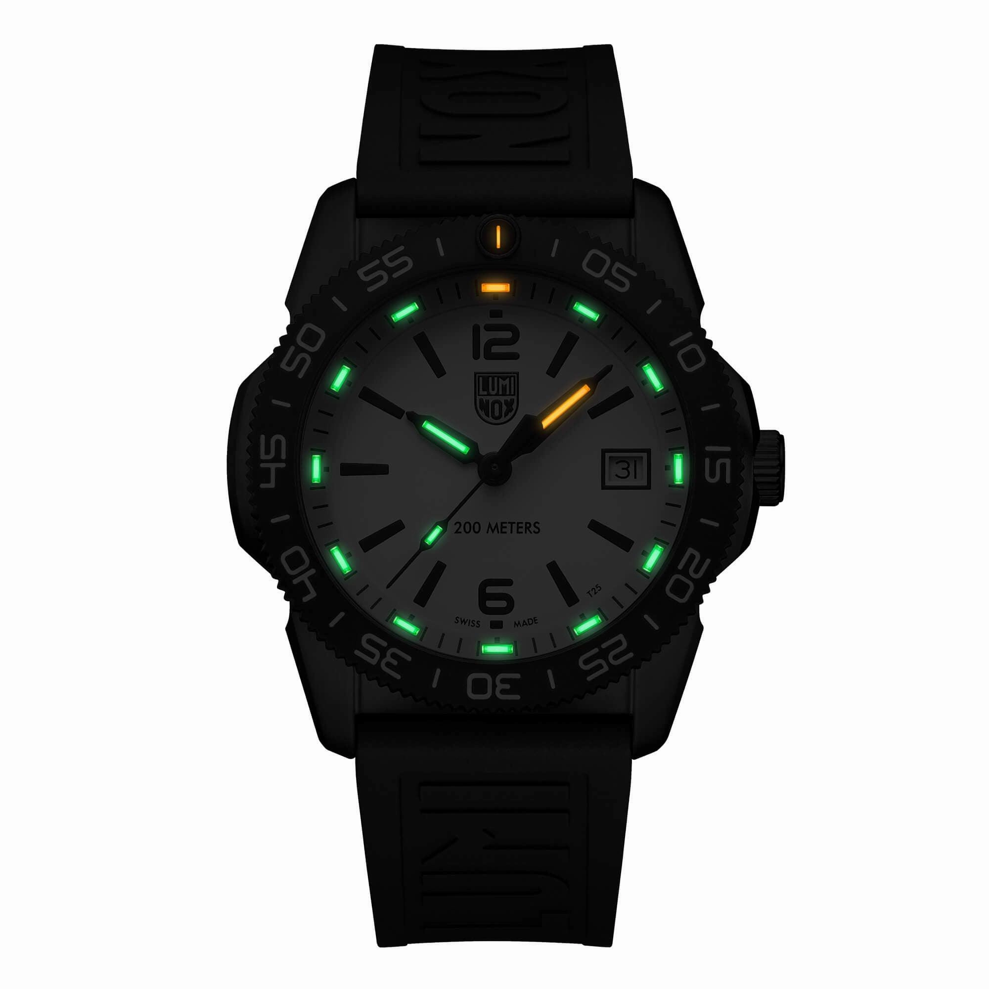 Luminox Unisex Watch - Pacific Diver Ripple Date White Dial Black Rubber Strap | XS.3127M