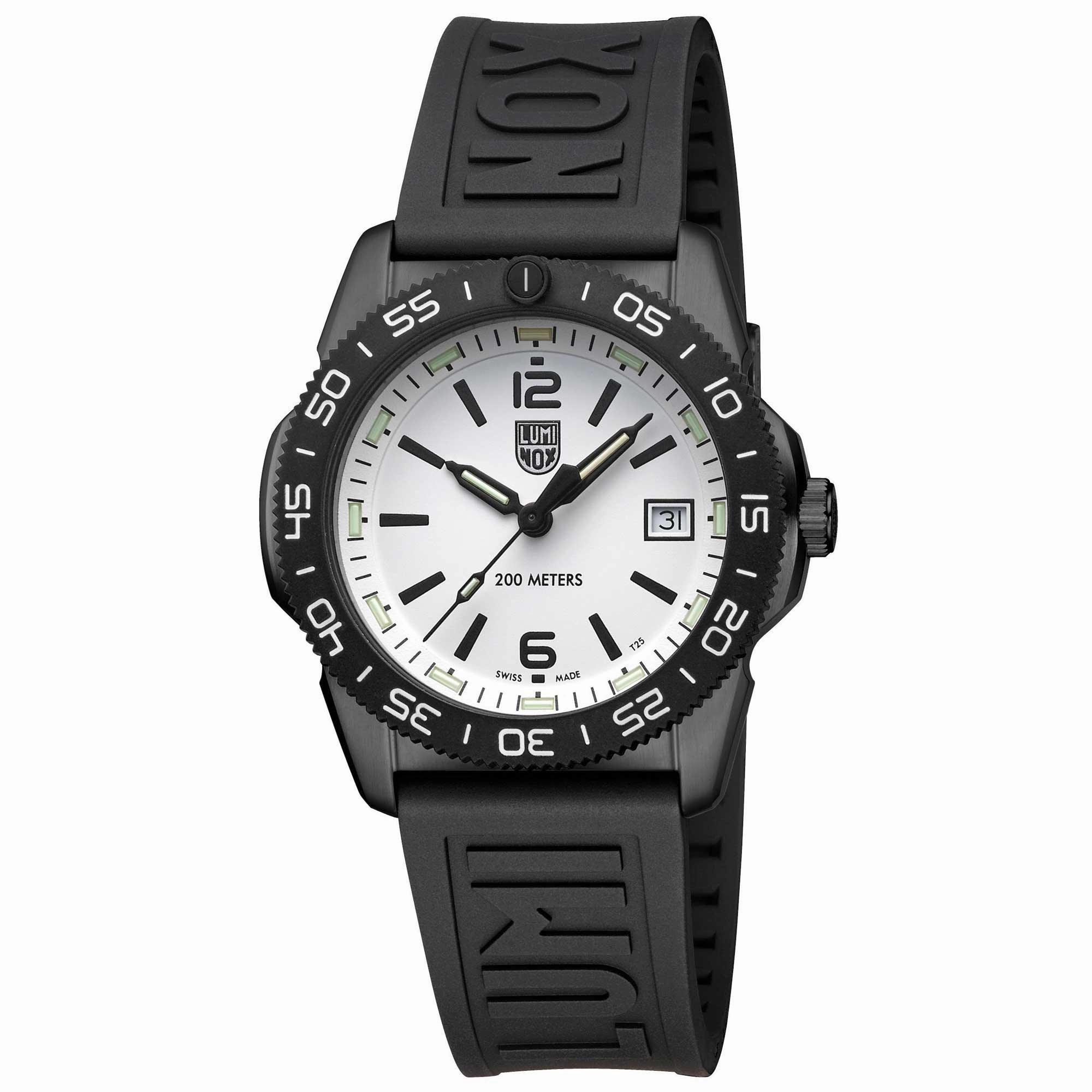 Luminox Unisex Watch - Pacific Diver Ripple Date White Dial Black Rubber Strap | XS.3127M