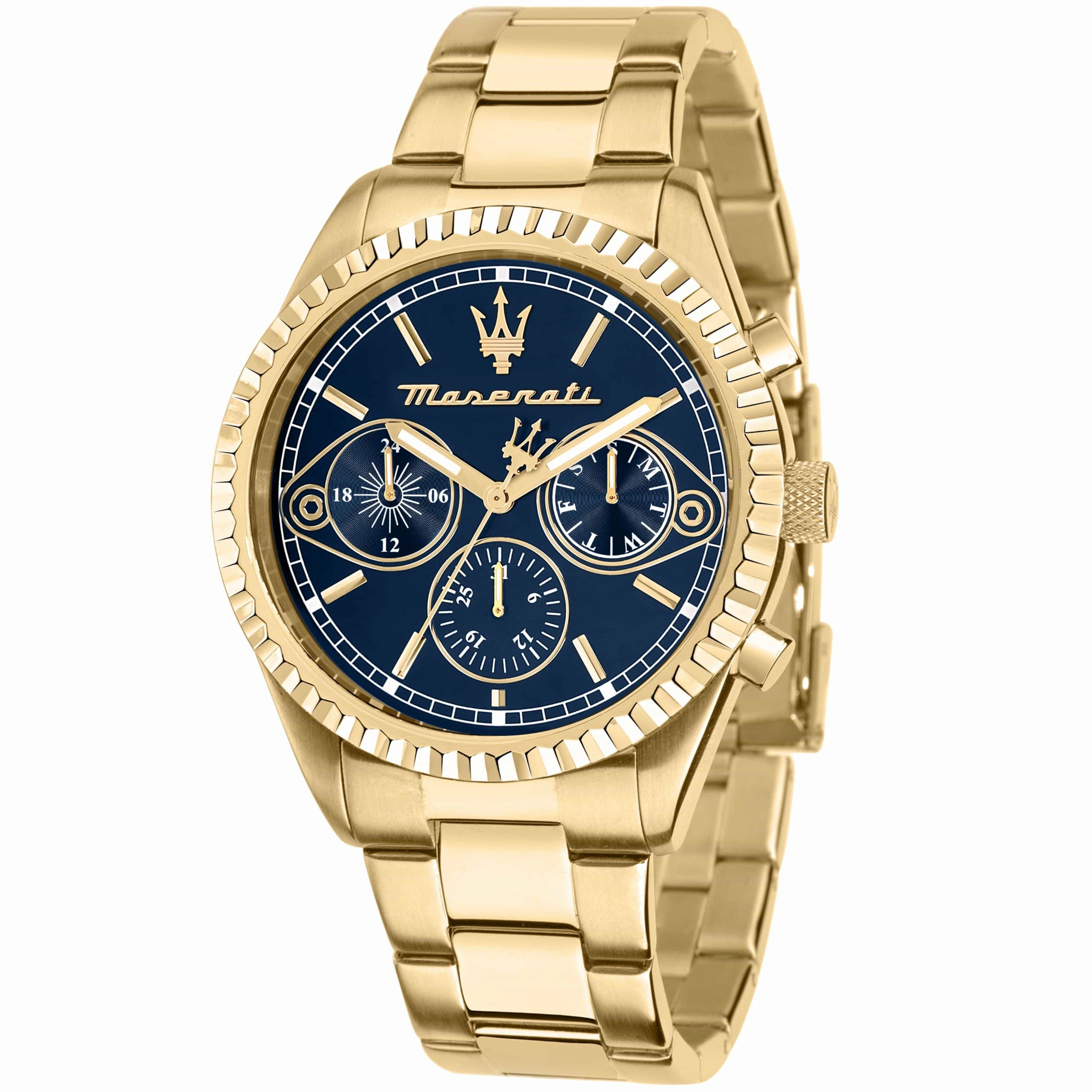 Maserati Competizione 43mm Multifunction Gold Chronograph