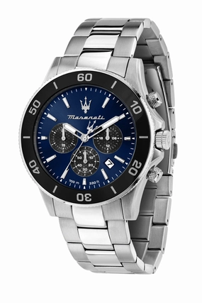 Maserati Competizione Chronograph 43mm Blue Dial Stainless Steel Strap Watch
