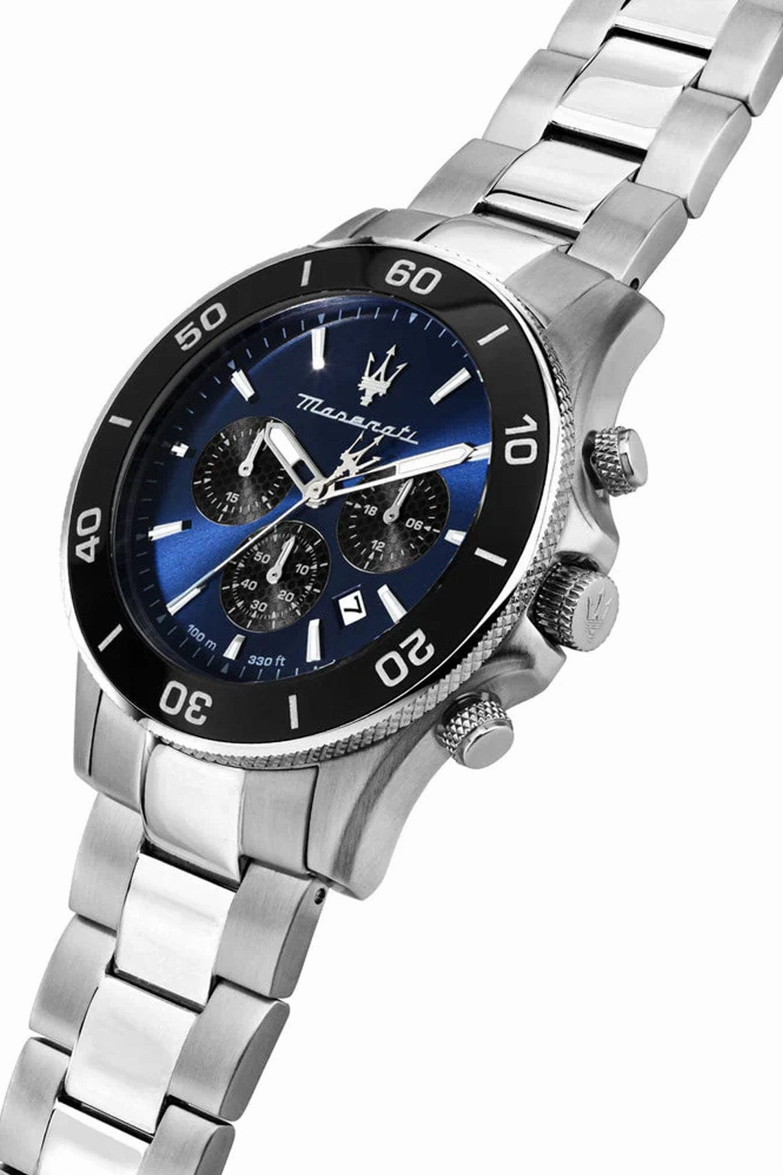 Maserati Competizione Chronograph 43mm Blue Dial Stainless Steel Strap Watch