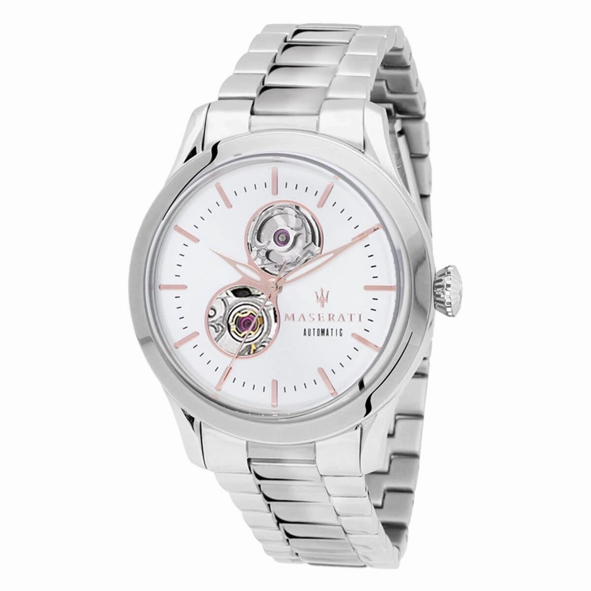 Maserati Men's Automatic Watch - Tradizione Stainless Steel White Dial | R8823125001