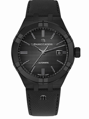 Maurice Lacroix AIKON Black Clou De Paris Authentic Watch Full Black