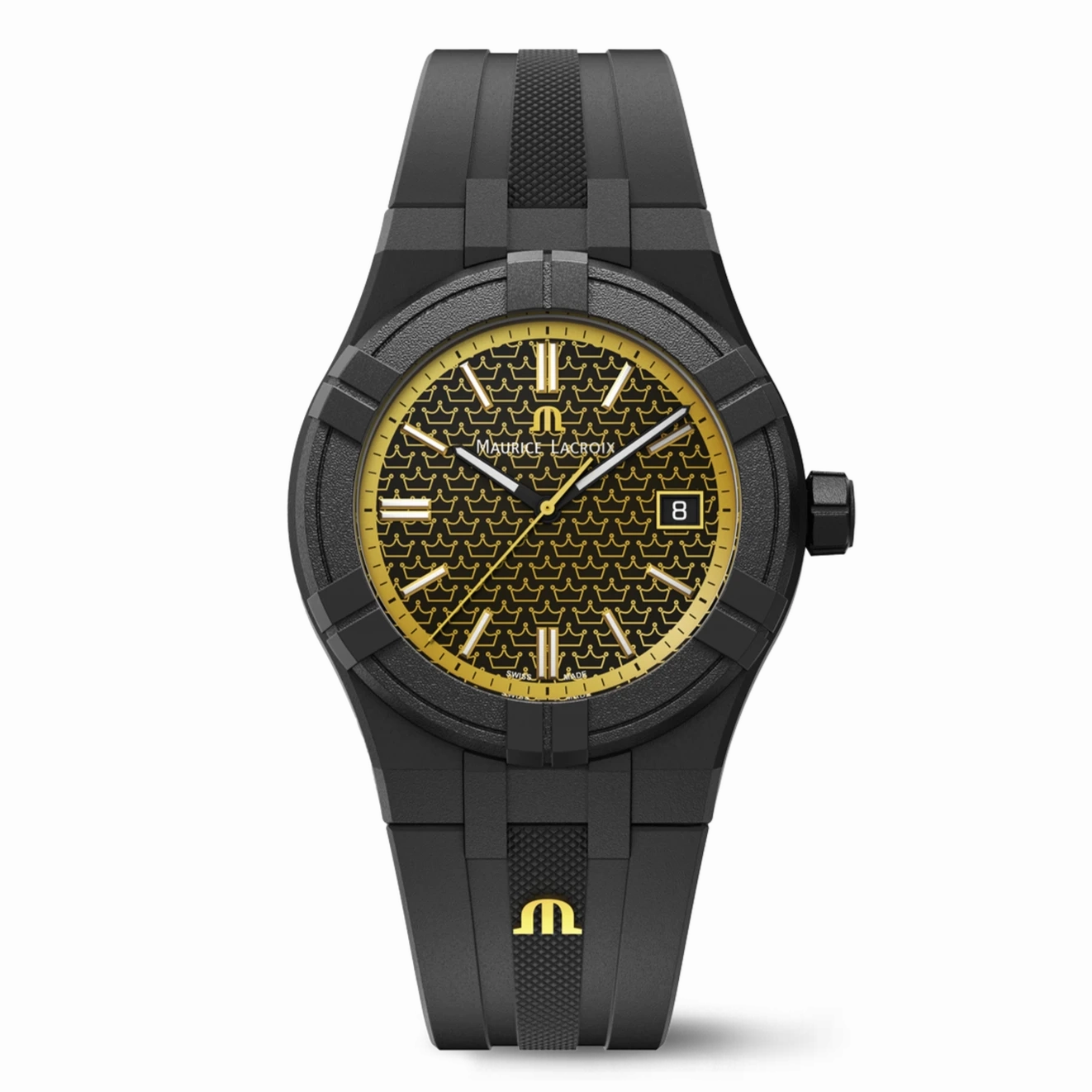 Maurice Lacroix Aikon Tide Kotc Gents Black  Rubber Watch