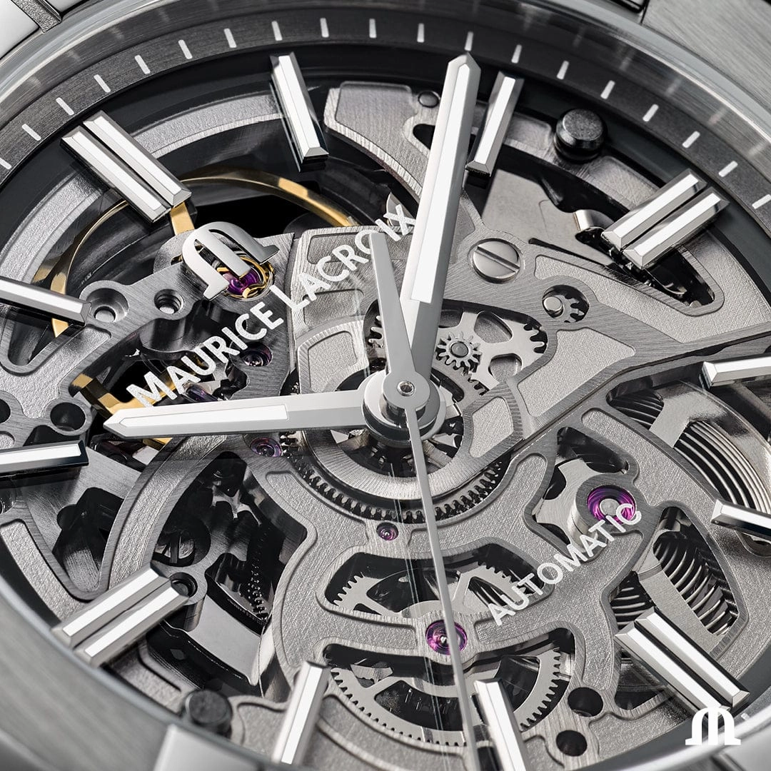Maurice Lacroix Swiss-Made Aikon Automatic Sketleton 39mm Watch
