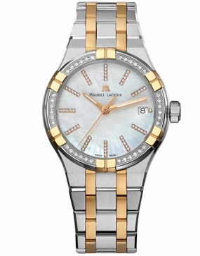 Maurice Lacroix Swiss-made Aikon Quartz Date 35mm MOP Authentic Watch