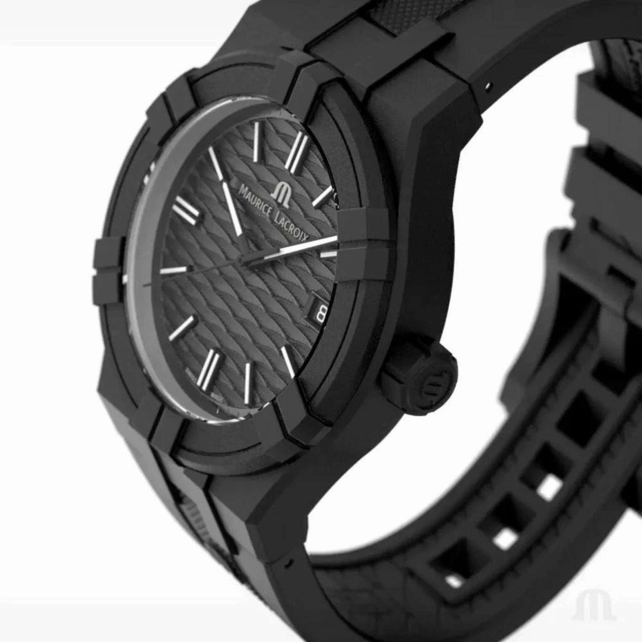 Maurice Lacroix Swiss Made Tide Date 40mm Black Authentic Watch