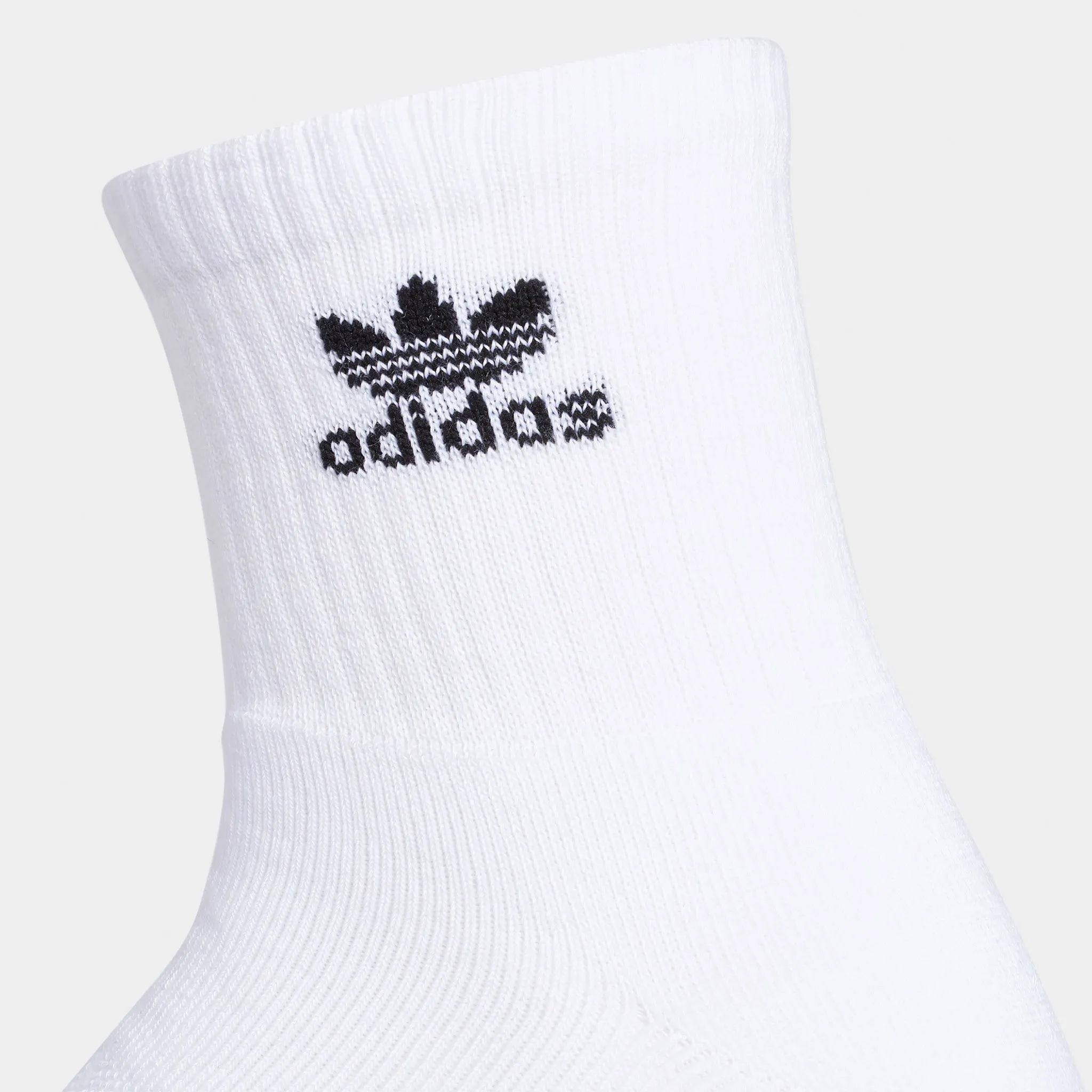 Mens Adidas adidas Originals Trefoil Quarter Socks (6 Pack) White / Black