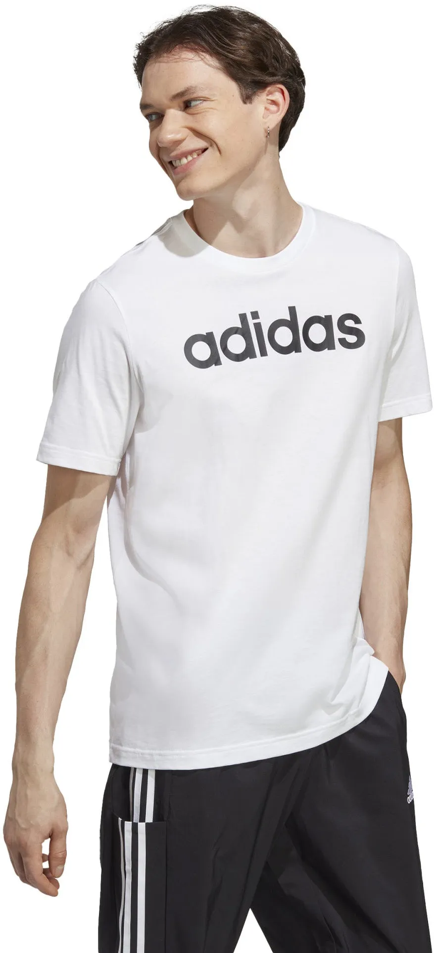 Men's Essentials Single Jersey Linear Embroidered Logo T-Shirt