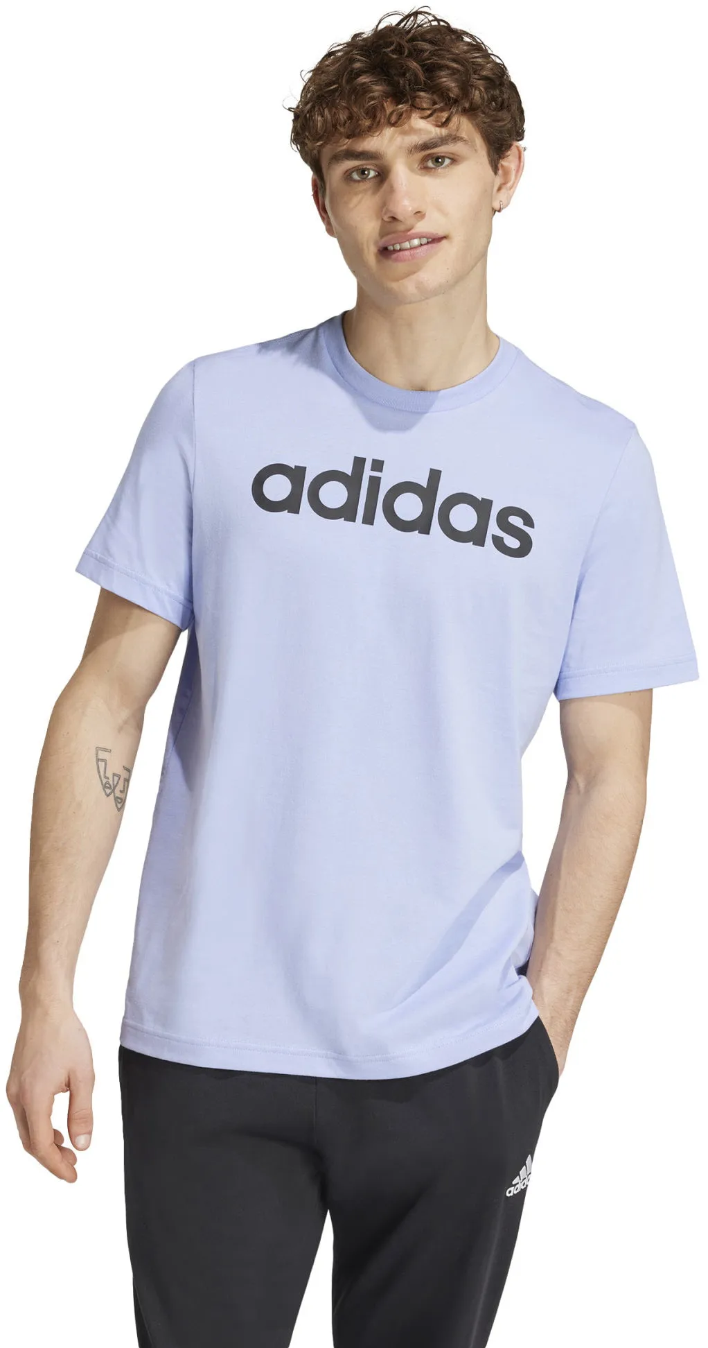 Men's Essentials Single Jersey Linear Embroidered Logo T-Shirt
