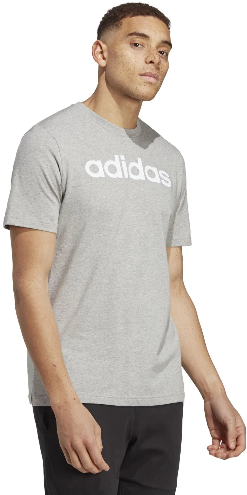 Men's Essentials Single Jersey Linear Embroidered Logo T-Shirt