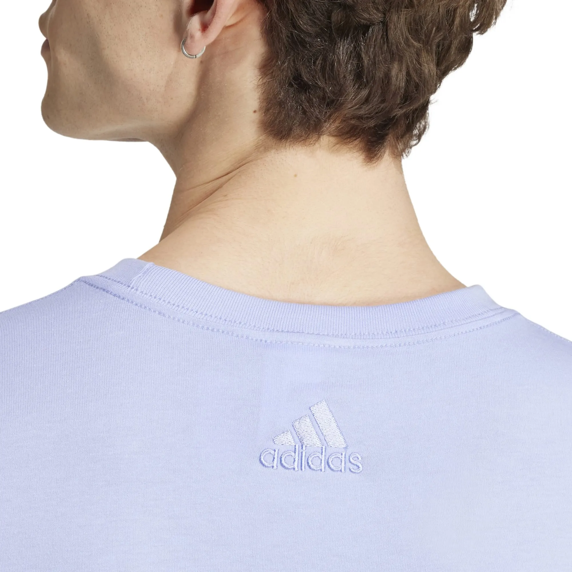 Men's Essentials Single Jersey Linear Embroidered Logo T-Shirt