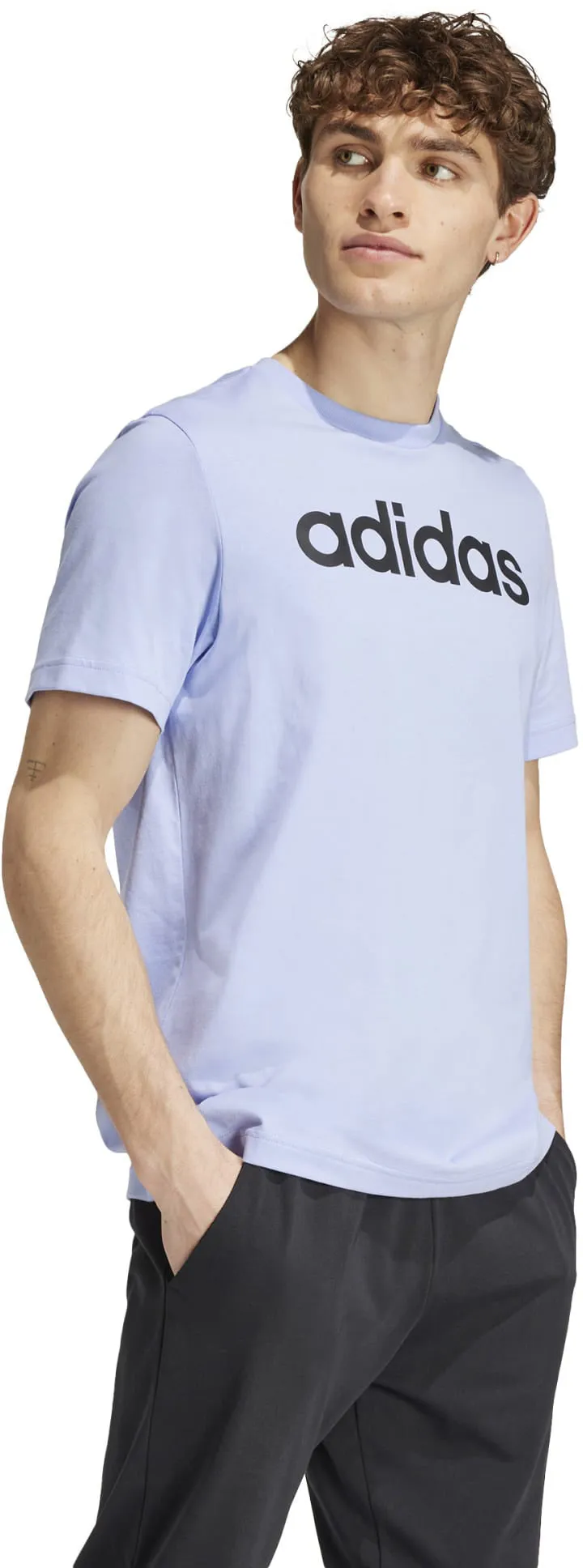 Men's Essentials Single Jersey Linear Embroidered Logo T-Shirt