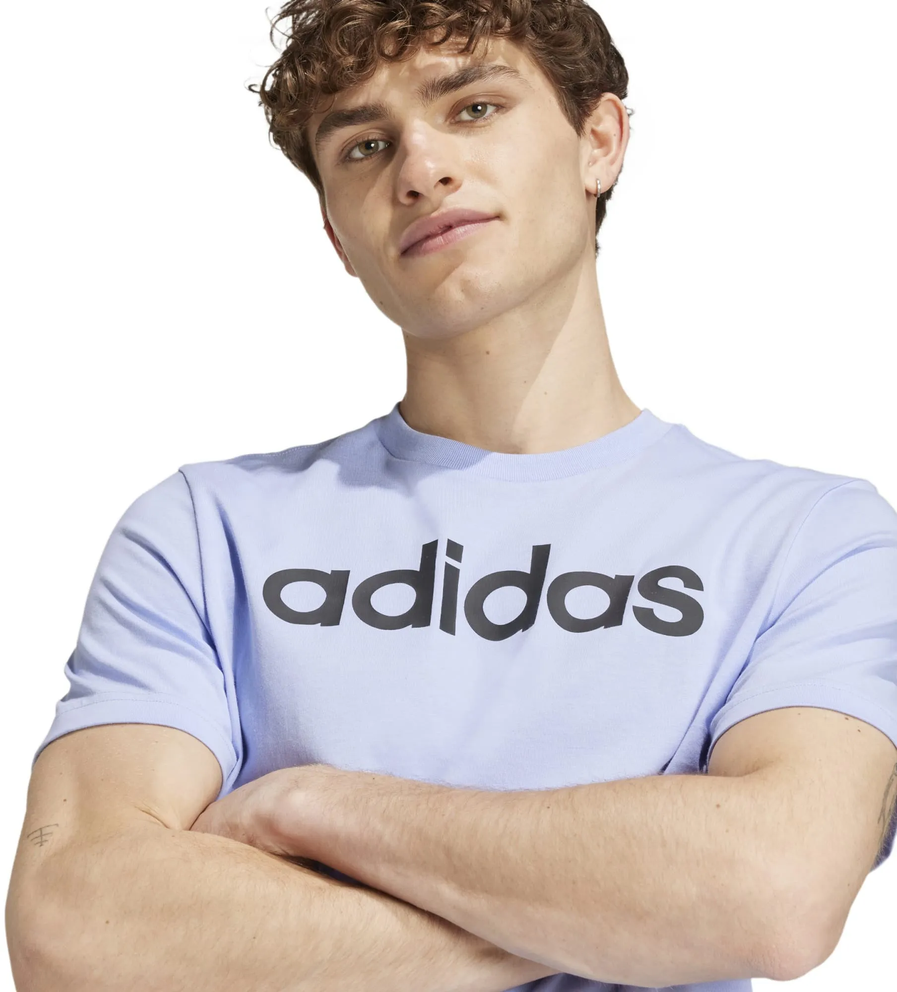 Men's Essentials Single Jersey Linear Embroidered Logo T-Shirt