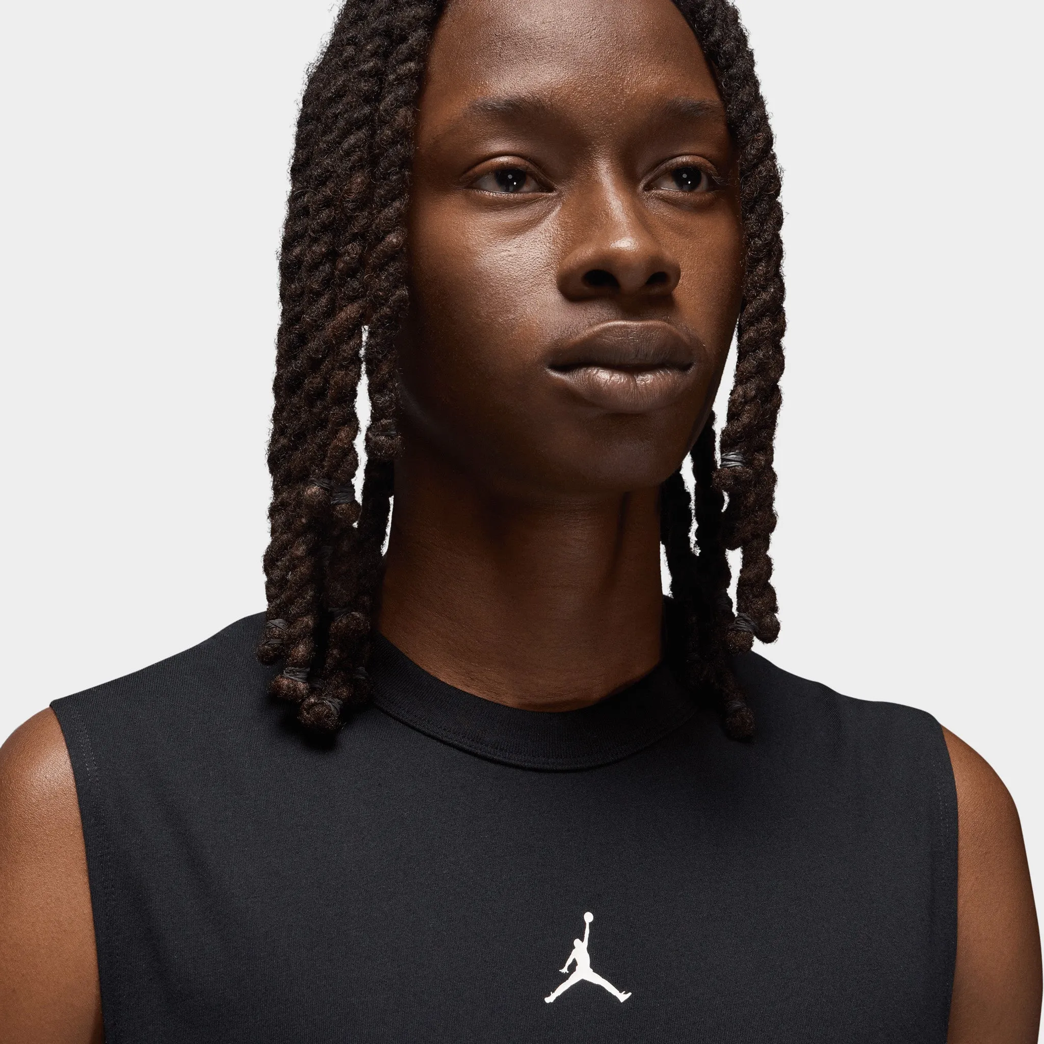 Mens Jordan Jordan Sport Dri-FIT Sleeveless T-shirt Black / White
