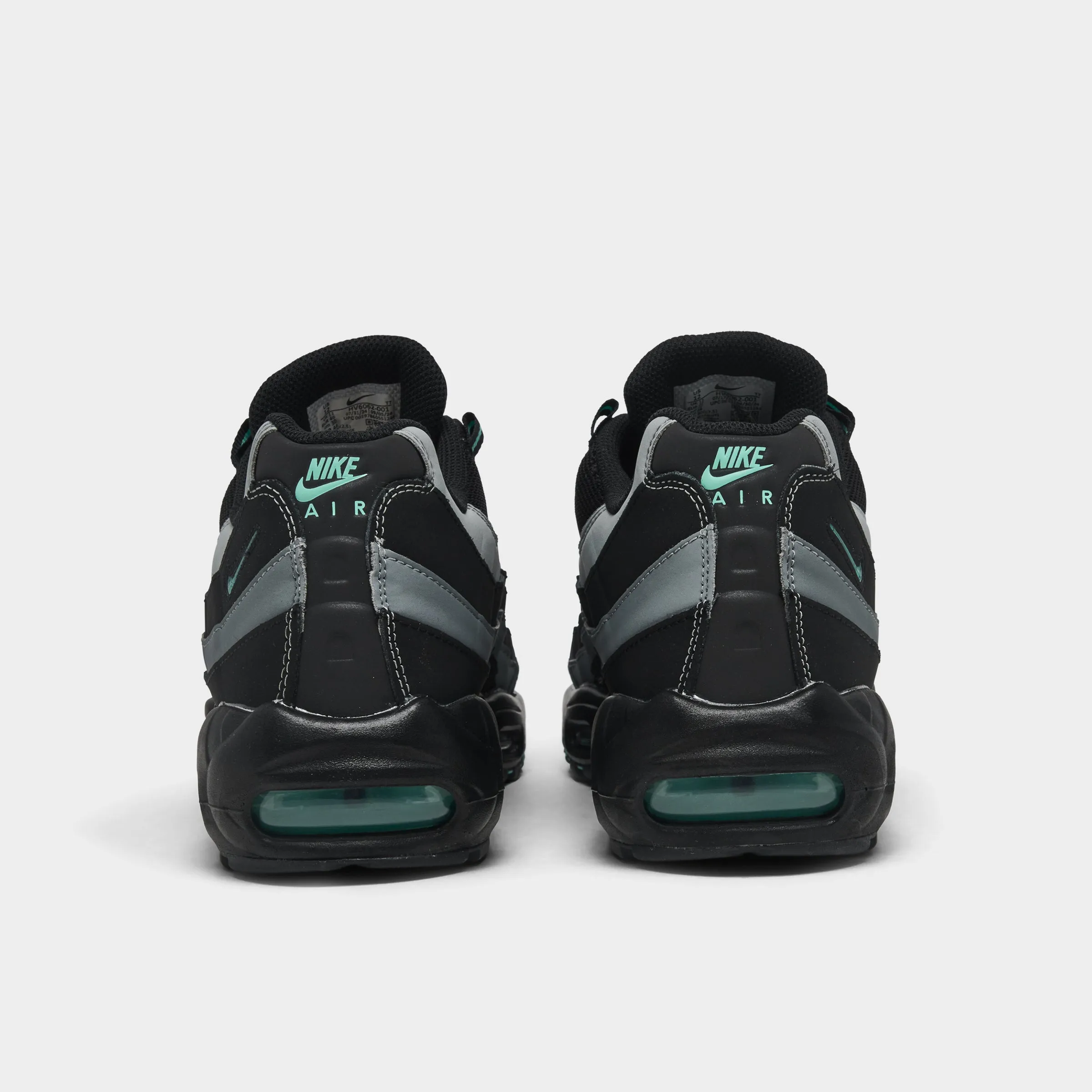 Mens Nike Nike Air Max 95 Black / Aurora Green - Cool Grey