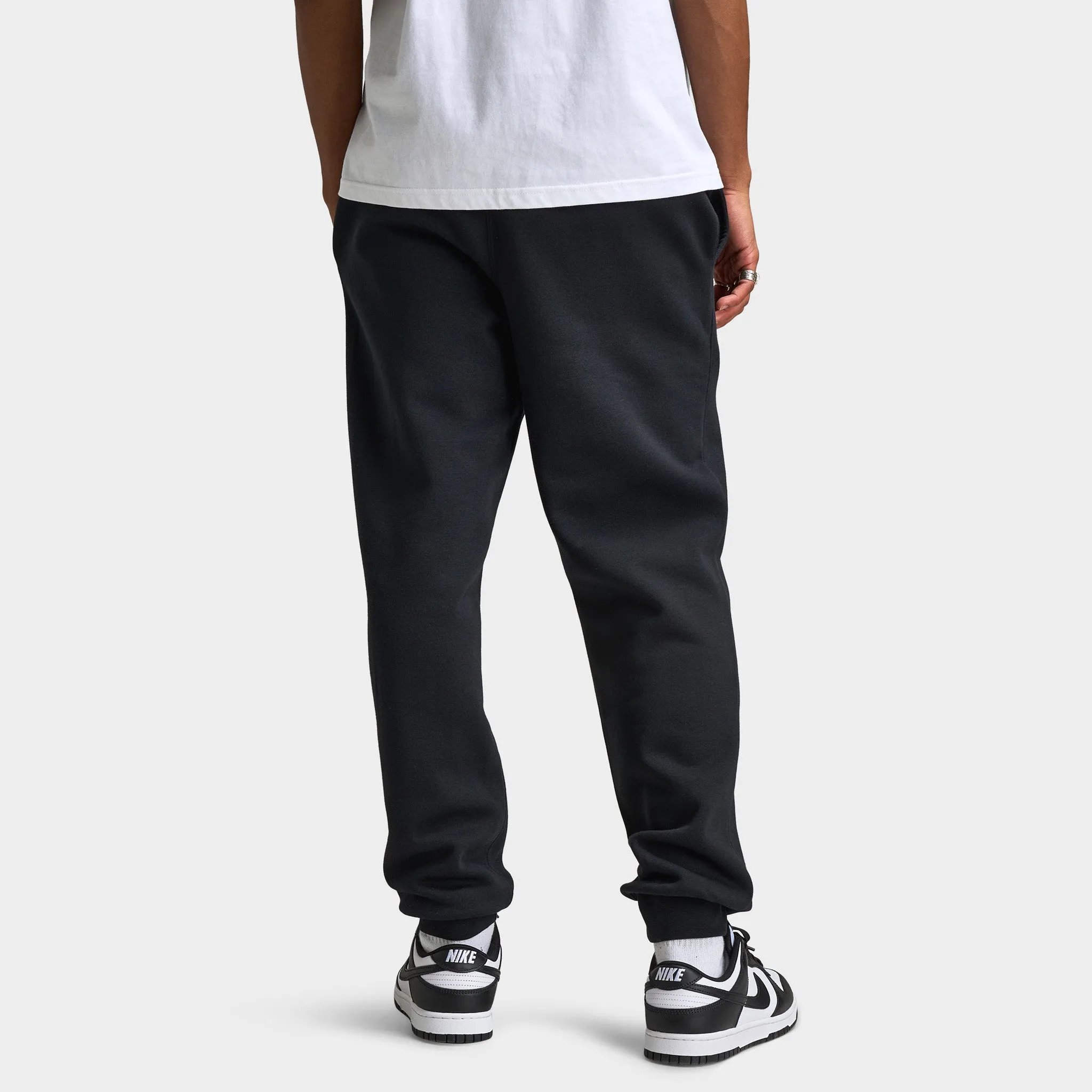 Mens Nike Nike Club Joggers Black / Black - White