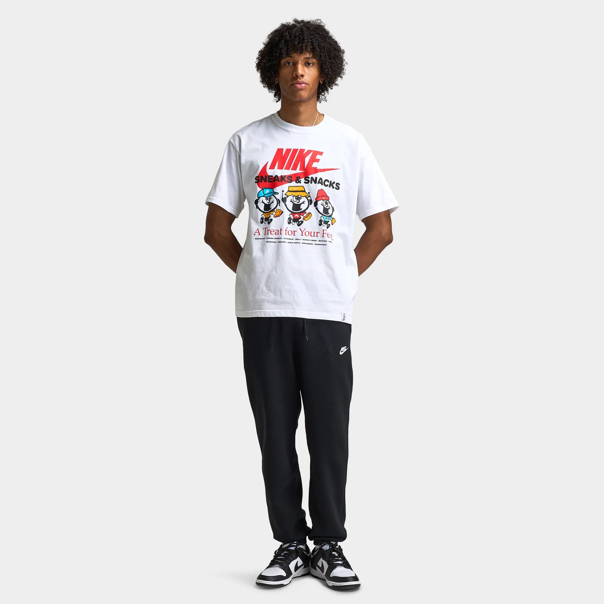 Mens Nike Nike Club Joggers Black / Black - White