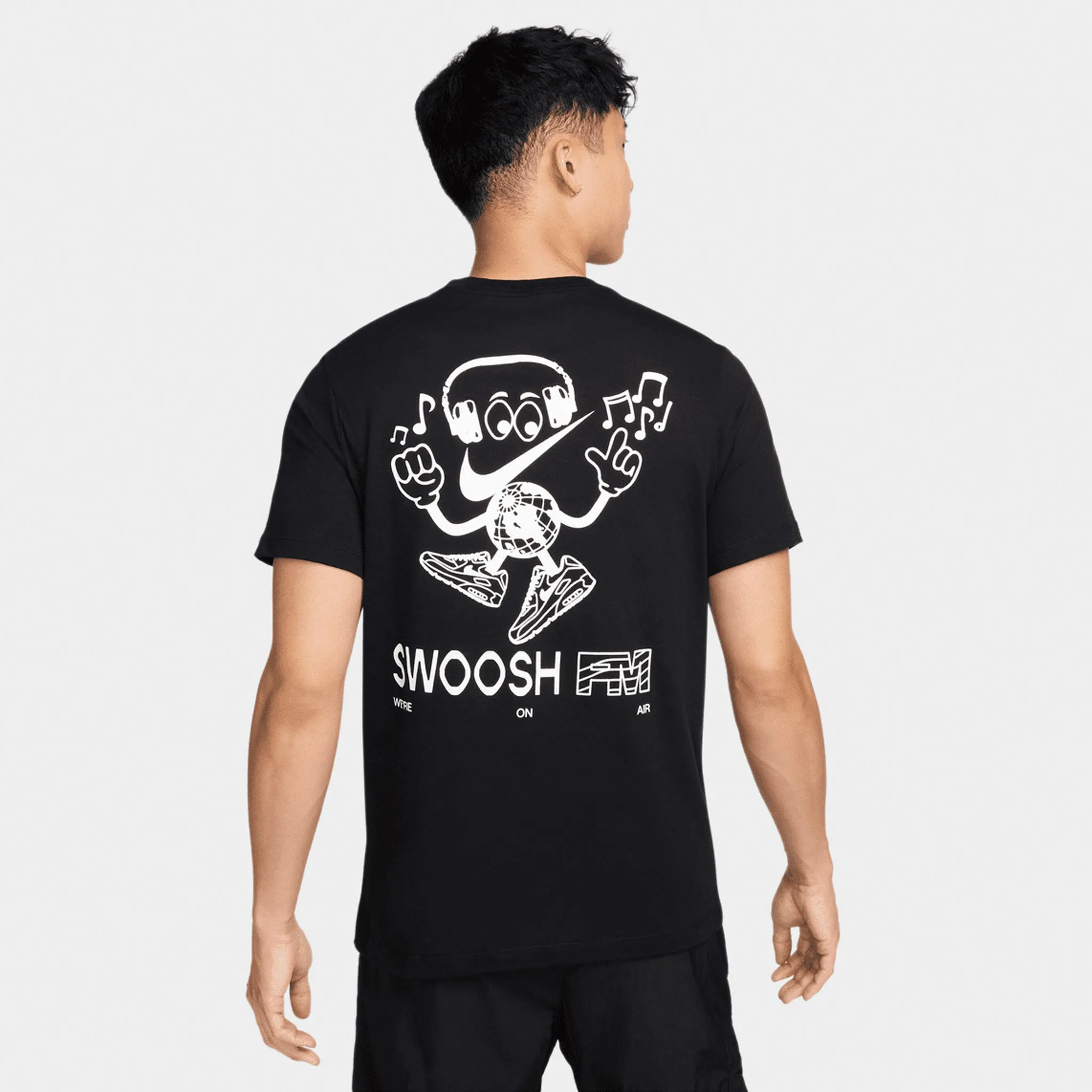 Mens Nike Nike Sportswear 'Swoosh FM' Graphic T-Shirt / Black