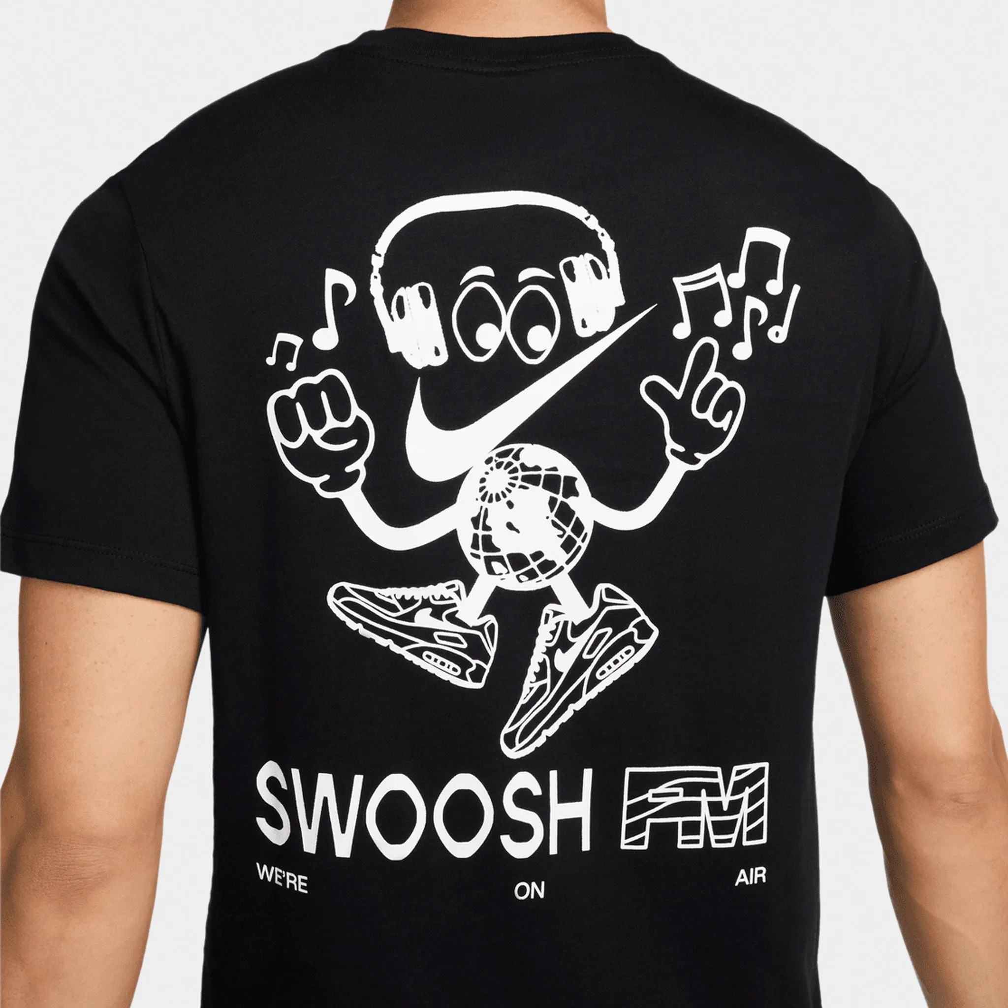 Mens Nike Nike Sportswear 'Swoosh FM' Graphic T-Shirt / Black
