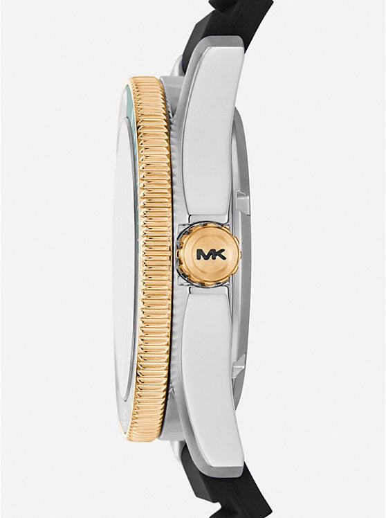 Michael Kors Oversized Maritime Gents Green Dial Silicone Strap Watch