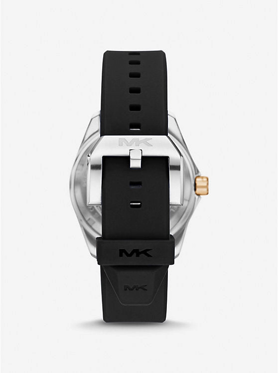 Michael Kors Oversized Maritime Gents Green Dial Silicone Strap Watch