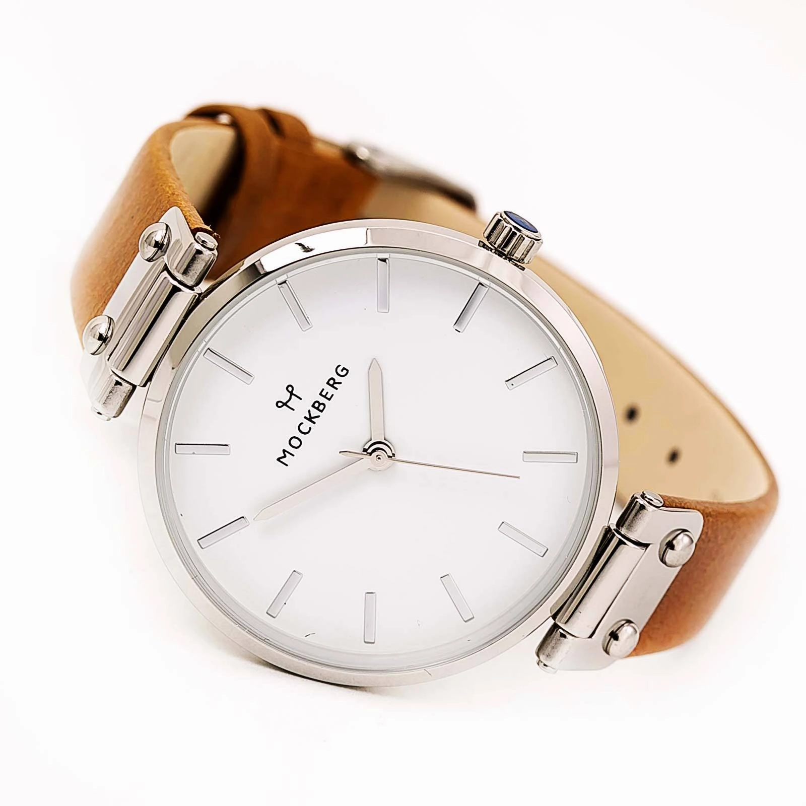 Mockberg MO1006 Women's Wera Brown Leather Strap Quartz White Dial Watch