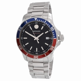 Movado Men's Quartz Watch - Series 800 Rotating Bezel Black Dial Bracelet | 2600152