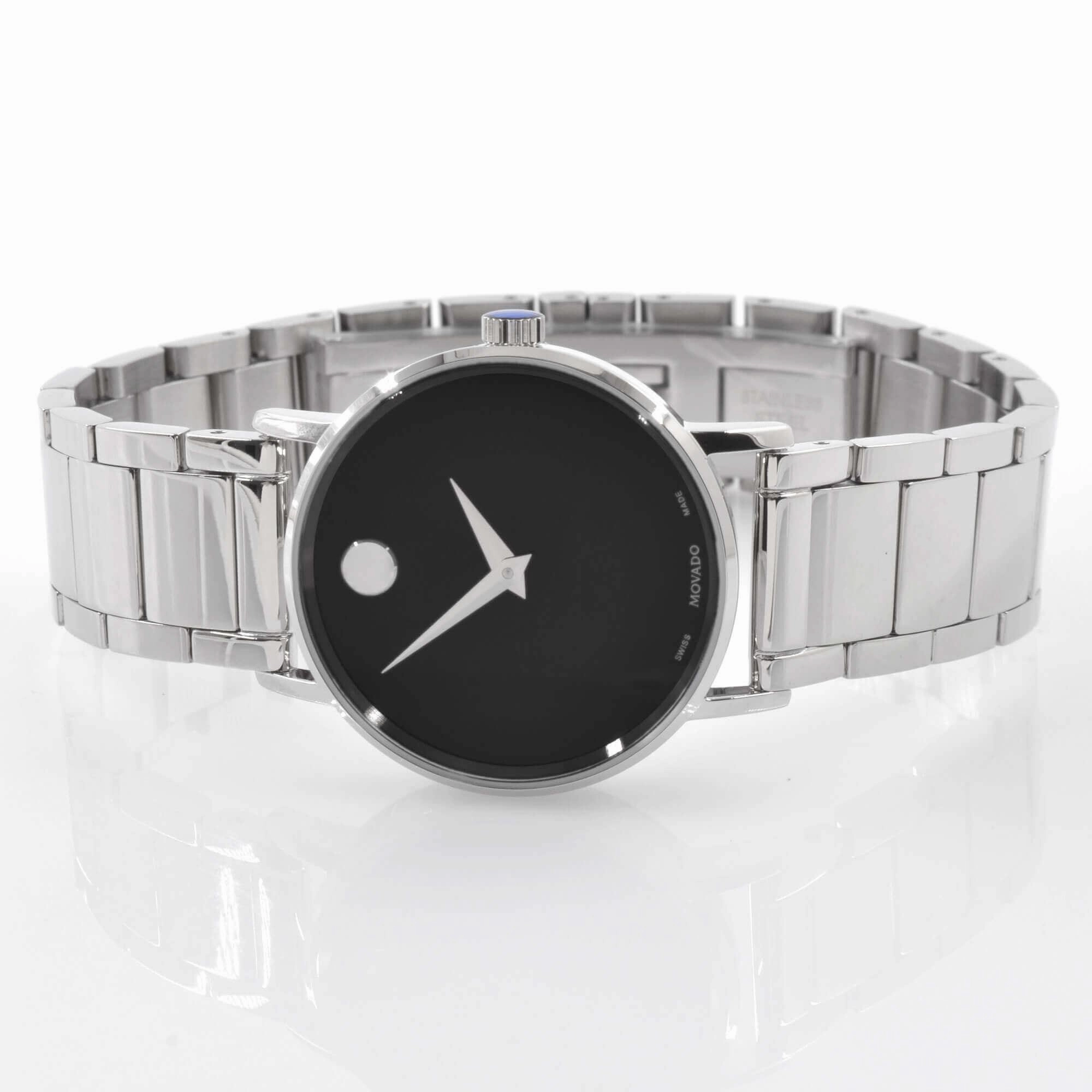 Movado Unisex Watch - Quartz Black Museum Dial Silver Tone Bracelet | 0607234