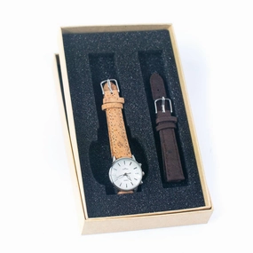 Natural Cork watch ladies  fashion Watch WA-416-BOX-A/Bwith box
