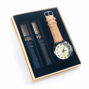 Natural Cork watch Man fashion Watch WA-408-BOX-2with box