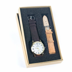 Natural Cork watch Unisex fashion Watch WA-410-BOXwith box