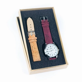 Natural Cork watch Unisex fashion Watch WA-412-BOXwith box