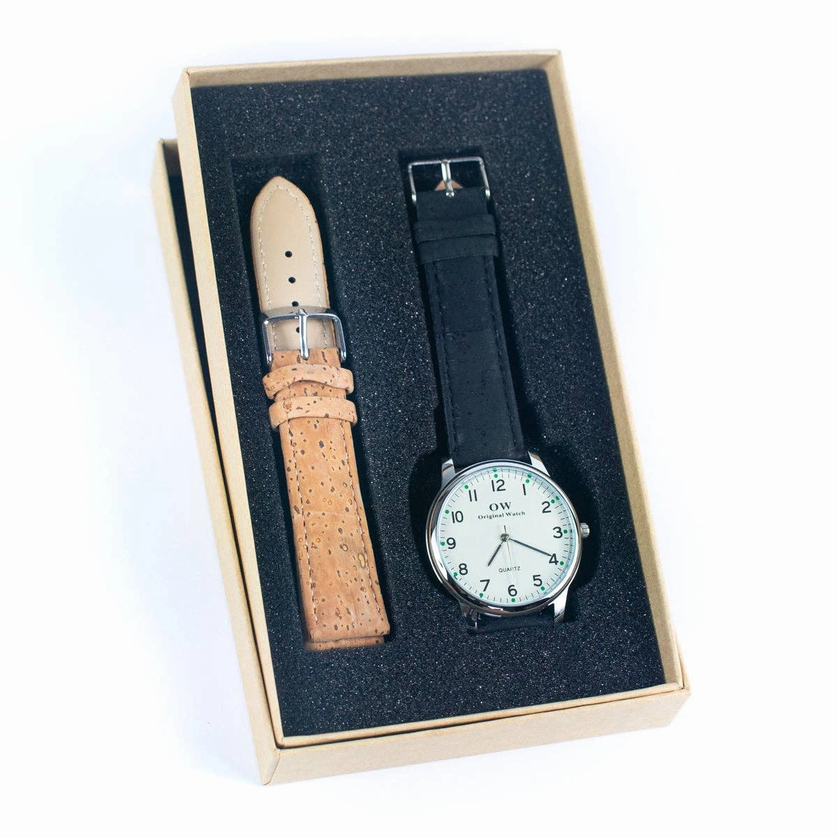 Natural Cork watch Unisex fashion Watch WA-413-BOXwith box